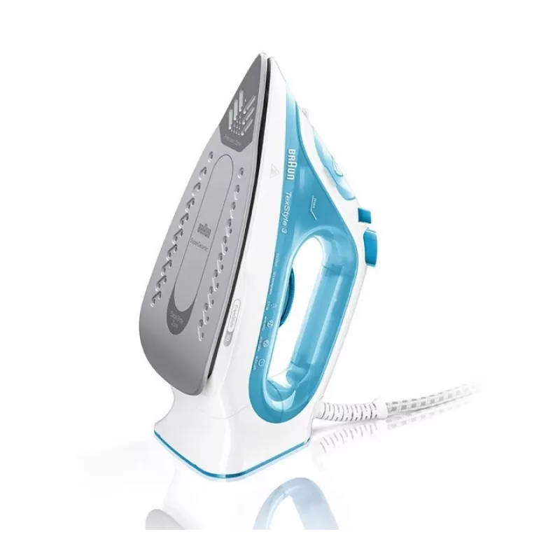 Braun TexStyle 3 lygintuvas SI 3053 Blue, keraminis padas, 2400 W