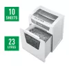 Smulkintuvas Leitz IQ Office Security P5, mikro pjūvis, 22,3 cm, 2 x 15 mm, 23 l, 250 lapų, 55 dB