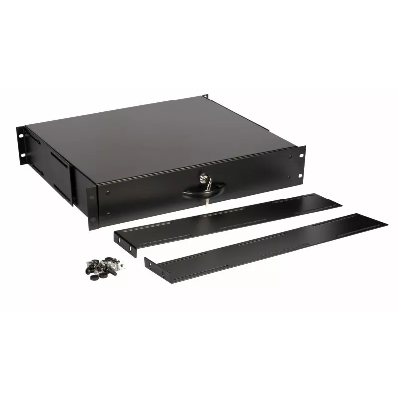 Stalčius Equip Lockable Drawer 19' 2U RAL9005 Juodas