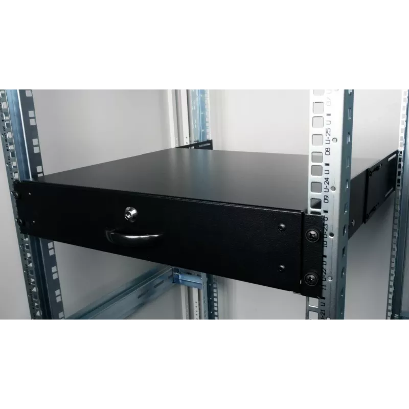 Stalčius Equip Lockable Drawer 19' 2U RAL9005 Juodas