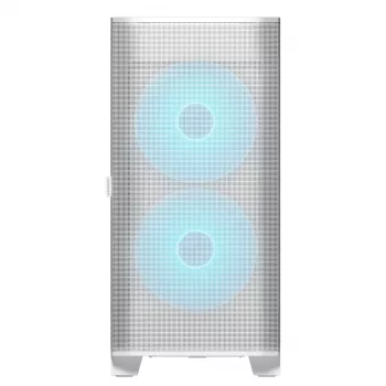 COUGAR Airface FLO ARGB White Midi Tower korpusas — 2x180mm priekyje, 1x120mm gale, 2.5/3.5 colio HDD, 240×480×509 mm