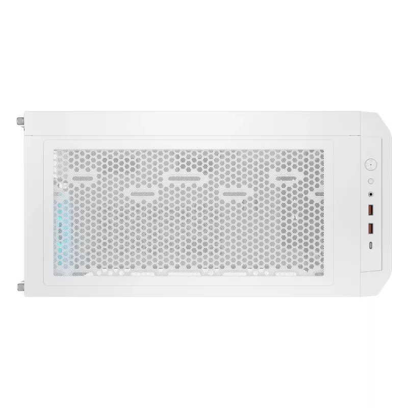 COUGAR Airface FLO ARGB White Midi Tower korpusas — 2x180mm priekyje, 1x120mm gale, 2.5/3.5 colio HDD, 240×480×509 mm