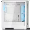 COUGAR Airface FLO ARGB White Midi Tower korpusas — 2x180mm priekyje, 1x120mm gale, 2.5/3.5 colio HDD, 240×480×509 mm