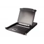 Rack konsolė Secomp CL5708MW 17,3 col. (43,9 cm) LCD 1920×1080, USB/PS2 klaviatūra ir pelė, VGA, 1U, juoda