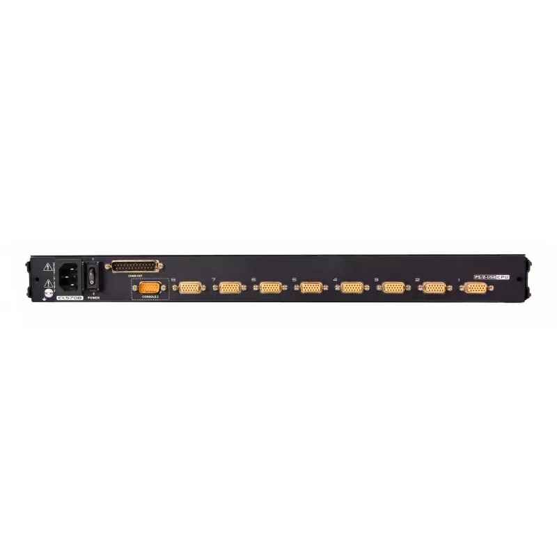 Rack konsolė Secomp CL5708MW 17,3 col. (43,9 cm) LCD 1920×1080, USB/PS2 klaviatūra ir pelė, VGA, 1U, juoda