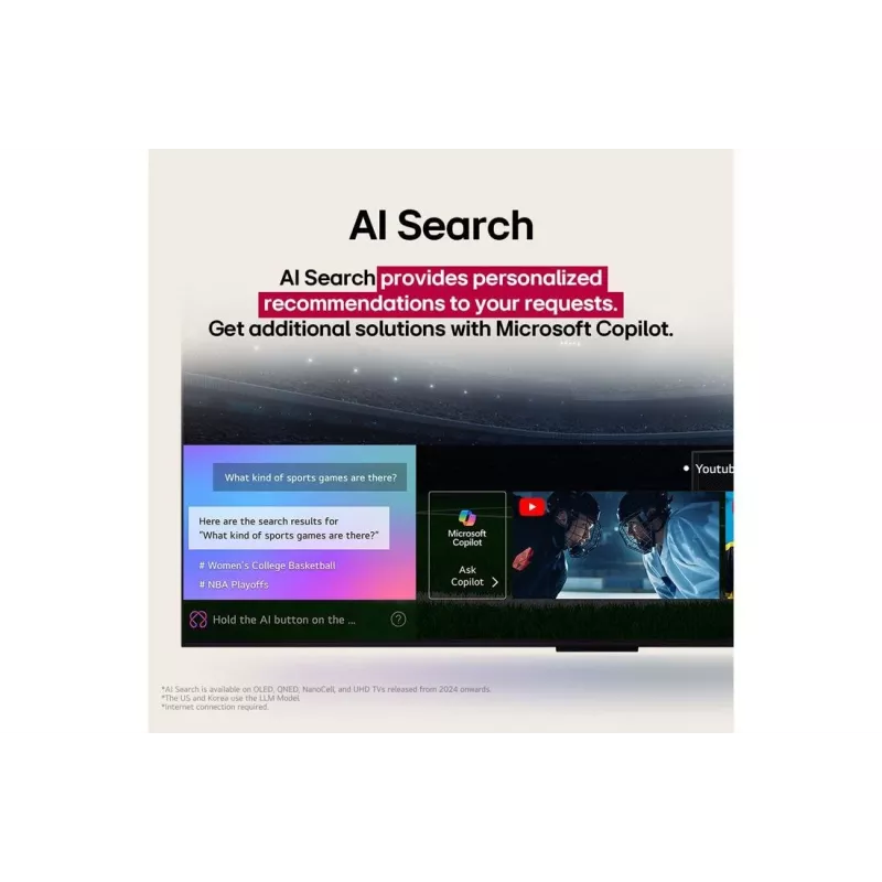 LG UHD AI 65UA75003LA televizorius 165,1 cm (65 col.) 4K Ultra HD Smart TV Wi-Fi juodas