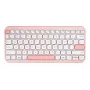 Belaidė klaviatūra ASUS Marshmallow KW100 75% Bluetooth — QWERTZ vokiškas išdėstymas, žirkliniai jungikliai, rožinė