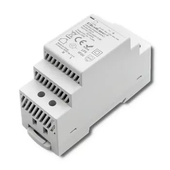 DIN bėgio maitinimo šaltinis QOLTEC 30W 24V 1,25A pilkas