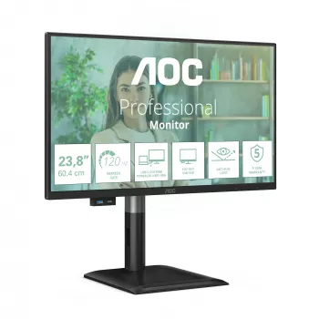 AOC 24P4CV monitor kompiuteriui 60,5 cm (23,8 col.) 1920 x 1080 pikselių Full HD LED juodas