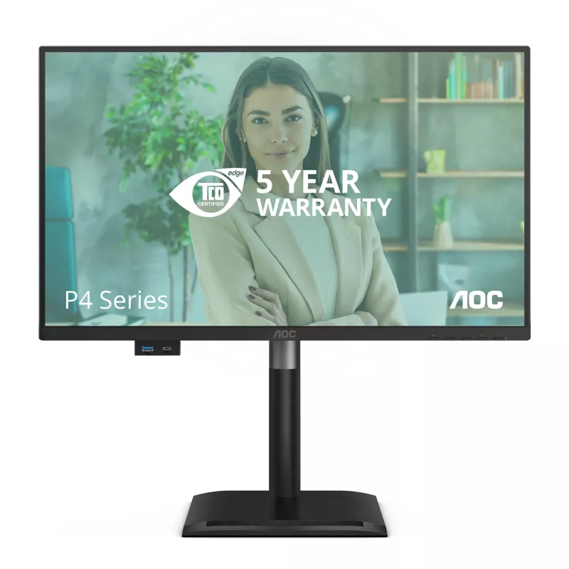 AOC 24P4CV monitor kompiuteriui 60,5 cm (23,8 col.) 1920 x 1080 pikselių Full HD LED juodas