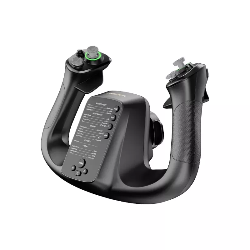 MOZA MFY YOKE skrydžio pagrindas – juodas ABS ir legiruoto plieno skrydžio pagrindas, 142,5×202×313 mm