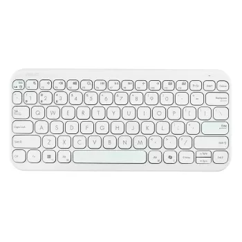 Belaidė Bluetooth klaviatūra ASUS KW100 Marshmallow — 75% išdėstymas, QWERTZ, žirkliniai jungikliai, balta