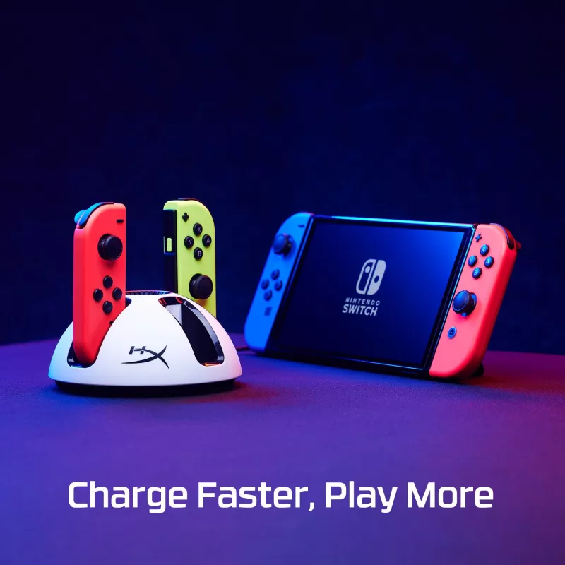 HyperX ChargePlay Quad 2 – Įkrovimo stotelė 4 žaidimų pultams
