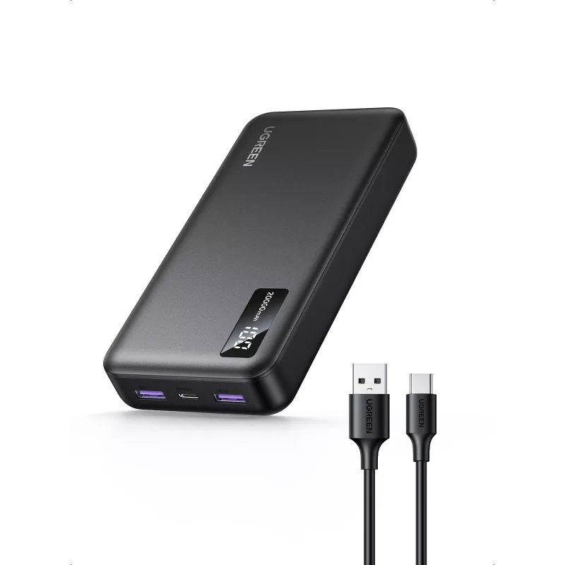 Ugreen 25683 nešiojamas power bank 20000 mAh juodas