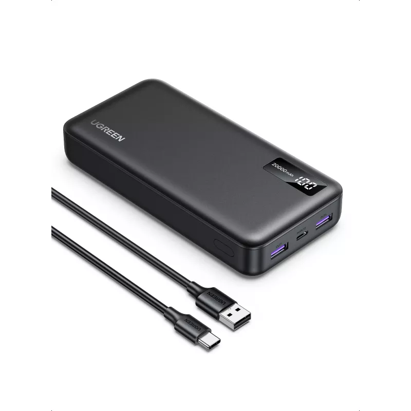 Ugreen 25683 nešiojamas power bank 20000 mAh juodas