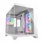 Mini Tower PC korpusas Cougar FV150 ARGB White — Micro-ATX / Mini-ITX, šoninis langas, 2x120mm + 1x120mm ventiliatoriai, 2,5 colio ir 3,5 colio vietos
