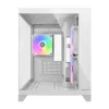 Mini Tower PC korpusas Cougar FV150 ARGB White — Micro-ATX / Mini-ITX, šoninis langas, 2x120mm + 1x120mm ventiliatoriai, 2,5 colio ir 3,5 colio vietos