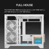 Mini Tower PC korpusas Cougar FV150 ARGB White — Micro-ATX / Mini-ITX, šoninis langas, 2x120mm + 1x120mm ventiliatoriai, 2,5 colio ir 3,5 colio vietos