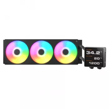 All-in-one CPU skysčio aušintuvas Cougar Poseidon Vistek Pro 360, ARGB, 120 mm ventiliatoriai, juodas, kelių lizdų palaikymas