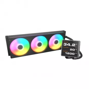 All-in-one CPU skysčio aušintuvas Cougar Poseidon Vistek Pro 360, ARGB, 120 mm ventiliatoriai, juodas, kelių lizdų palaikymas