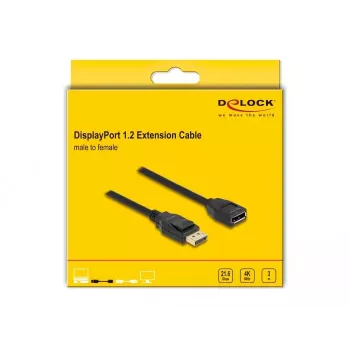 DeLOCK DisplayPort 1.2 ilginimo kabelis 4K 60 Hz 3 m