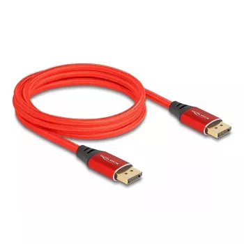 DeLOCK DisplayPort kabelis 16K 60 Hz 2 m raudonas metalinis