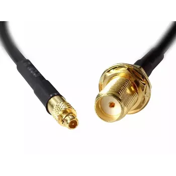 Koaksialinis kabelis DeLOCK 88580 0,2 m SMA MMCX juodas
