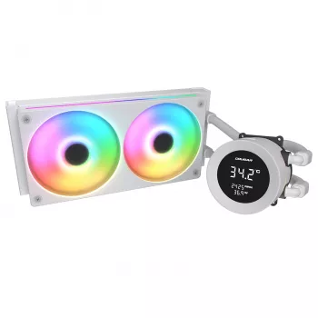 COUGAR Poseidon Vistek 240, ARGB, Baltas – vandens aušintuvas CPU, 12 cm, 700–2500 RPM