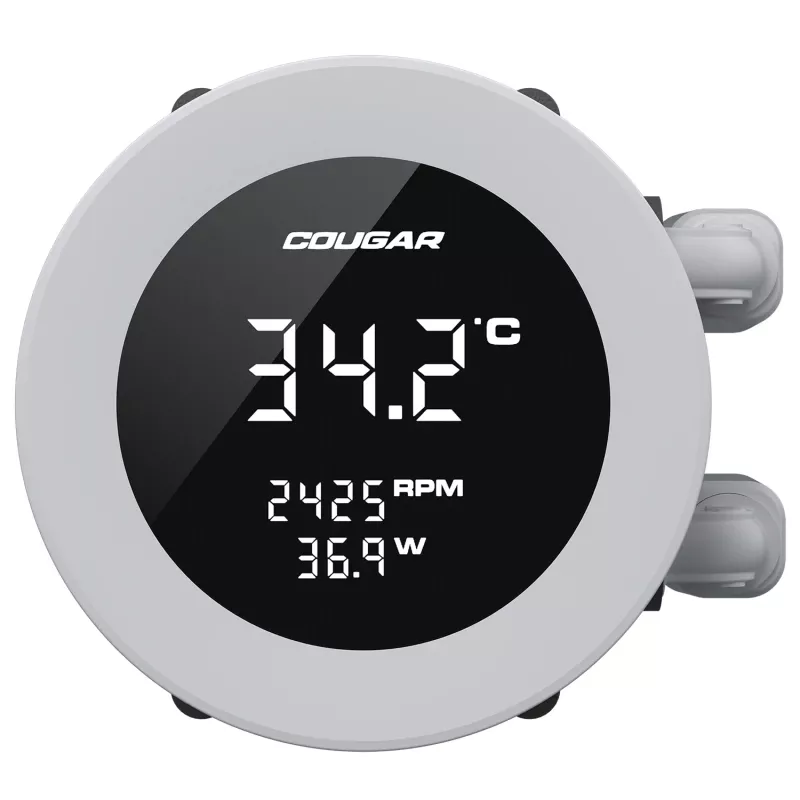 COUGAR Poseidon Vistek 240, ARGB, Baltas – vandens aušintuvas CPU, 12 cm, 700–2500 RPM