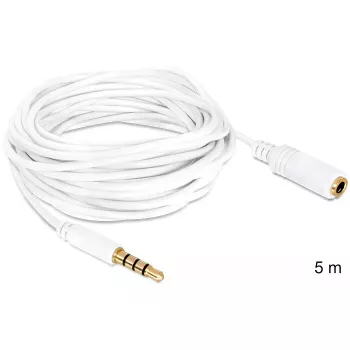 Audio kabelis DeLOCK 3,5 mm 5 m baltas
