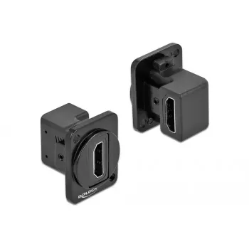 Kištukinis lizdas DELOCK 86786, skydinis, juodas, 25,4×29,6×31,4 mm