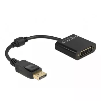 DeLOCK adapteris DisplayPort 1.2 kištukas į DVI lizdą 4K pasyvus juodas