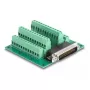 DeLOCK D-Sub HD 44 kontaktų kištukinis adapteris į gnybtų bloką, montavimui ant DIN bėgelio 84x86x30mm