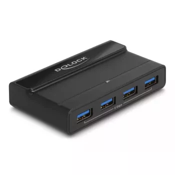 DeLOCK USB jungiklis 4 įrenginiai 2 pagrindiniai kompiuteriai 5 Gbps juodas