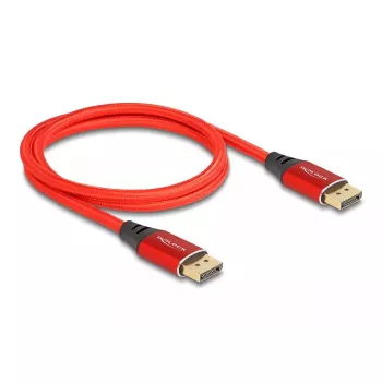 DeLOCK DisplayPort kabelis 16K 60 Hz 1 m raudonas metalinis