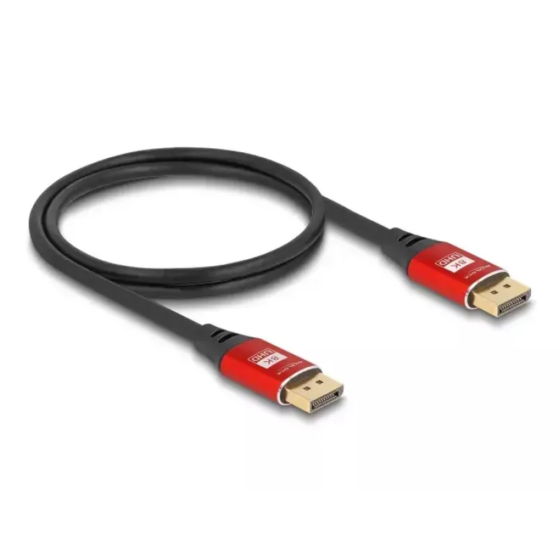 DeLOCK DisplayPort kabelis 8K 60 Hz 3 m raudonas metalinis