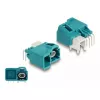 DeLOCK HDMTD vienas maitinimo kaištis, kampinis 90° PCB, moteriškas