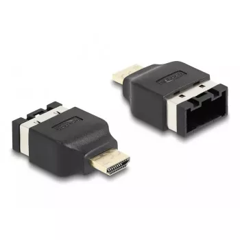 DeLOCK HDMI automobilinis adapteris HDMI-E lizdas į HDMI-A kištukas 4K 60 Hz