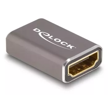DeLOCK HDMI adapteris moteriškas į moterišką 8K 60 Hz pilkas metalinis