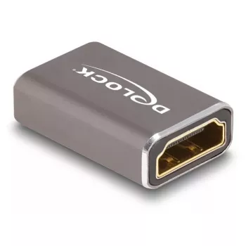 DeLOCK HDMI adapteris moteriškas į moterišką 8K 60 Hz pilkas metalinis