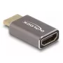 DeLOCK HDMI adapteris vyriška į moterišką 8K 60 Hz pilkas metalinis