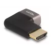 DeLOCK HDMI adapteris vyriškas į moterišką 90° dešinėn 8K 60 Hz pilkas metalinis