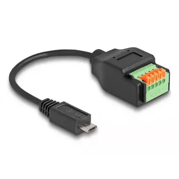 DeLOCK USB 2.0 laidas Micro-B kištukas į gnybtų bloko adapterį 15 cm