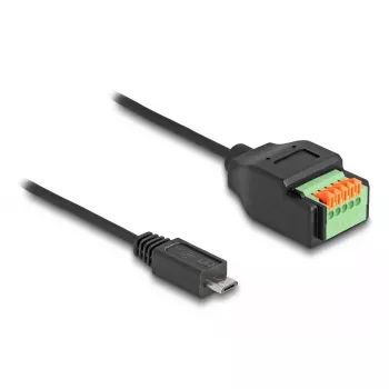 DeLOCK USB 2.0 laidas Micro-B kištukas į gnybtų bloko adapterį 15 cm
