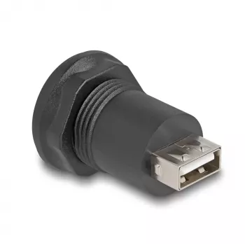 DeLOCK USB 2.0 Mini-B į USB-A įmontuojama jungtis, juoda