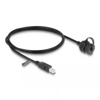 DeLOCK USB 2.0 ilginimo kabelis Type-B vyriškas į moterišką 1m IP68 atsparus vandeniui juodas