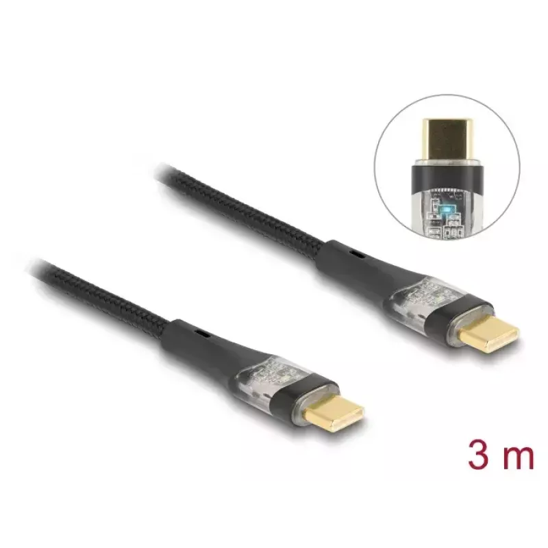 DeLOCK USB 2.0 duomenų ir greito įkrovimo laidas 3m 100W