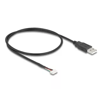 DeLOCK USB laidas USB 2.0 0,6 m USB A 5 kontaktų gnybtų blokas juodas
