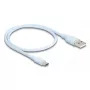 USB kabelis DeLOCK 81221 USB 2.0 0,5 m USB A USB C mėlynas