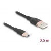 USB laidas DeLOCK 81225 0,5 m USB A USB C juodas